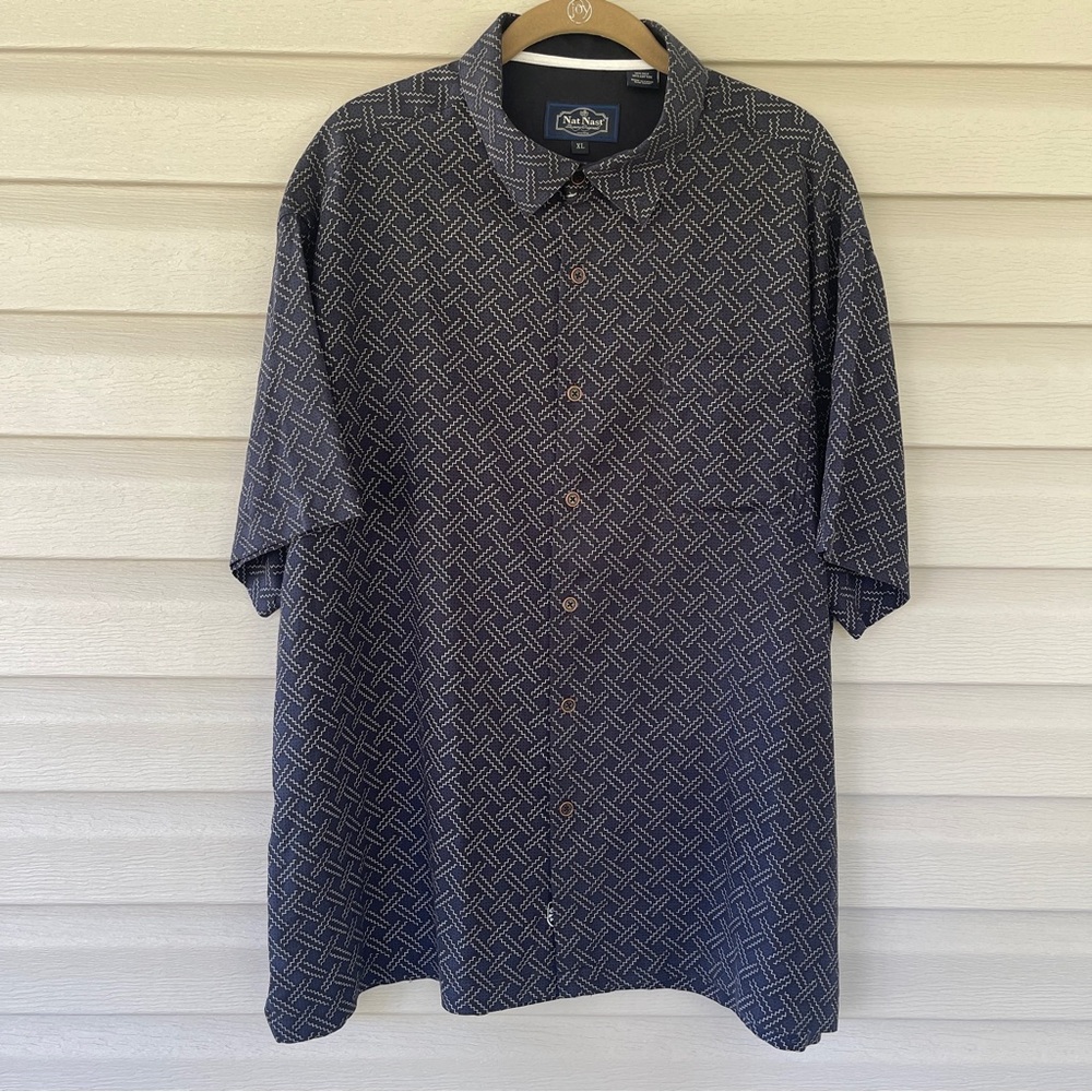 Nat Nast Men's Silk Blend Shirt Size XL